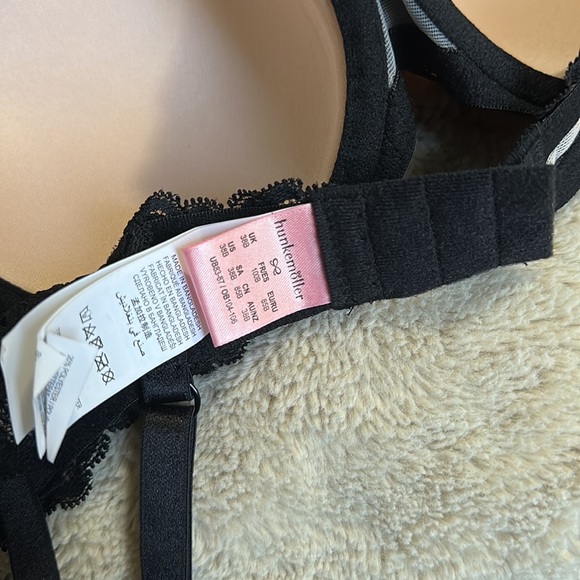 NWT! Hunkemöller Rose Underwire Bra Caviar Black Lace 38B - Picture 12 of 15